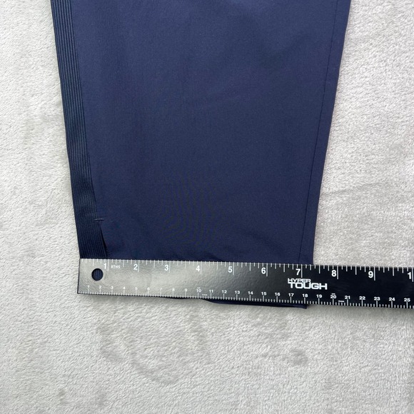 Athleta Brooklyn Ankle Pants Womens 16 Navy Blue Solid Stretch Tapered Leg - Picture 7 of 14